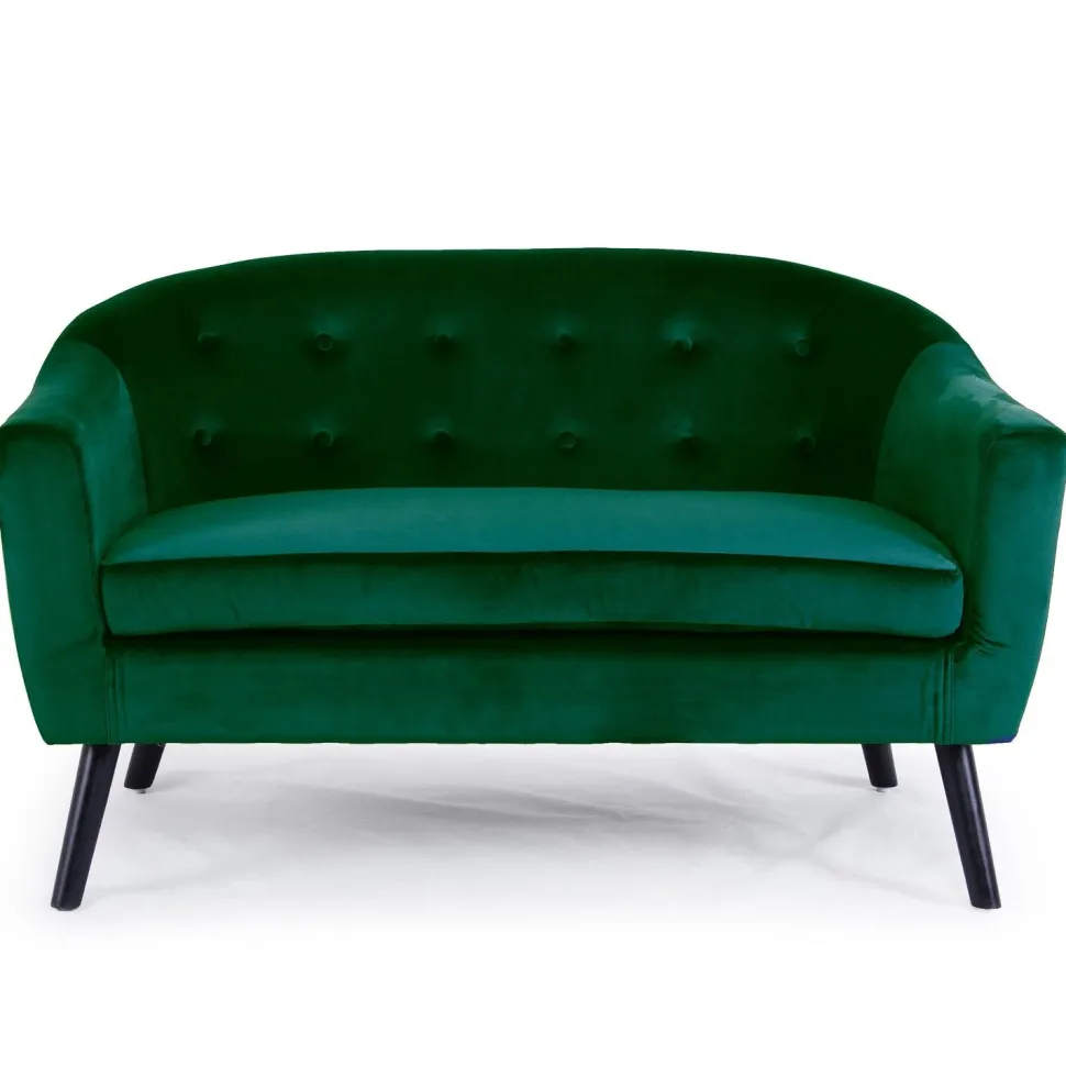 Canapé 2 places scandinave Savoy Velours Vert
