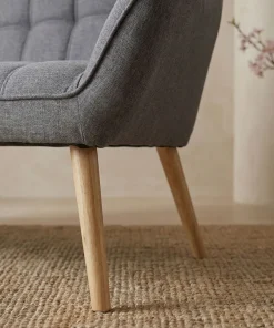 Canapé 3 places Scandinave Zentao Tissu Gris Clair