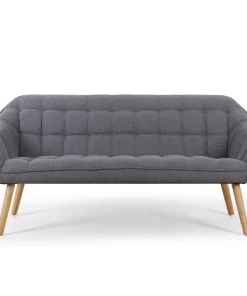 Canapé 3 places Scandinave Zentao Tissu Gris Clair