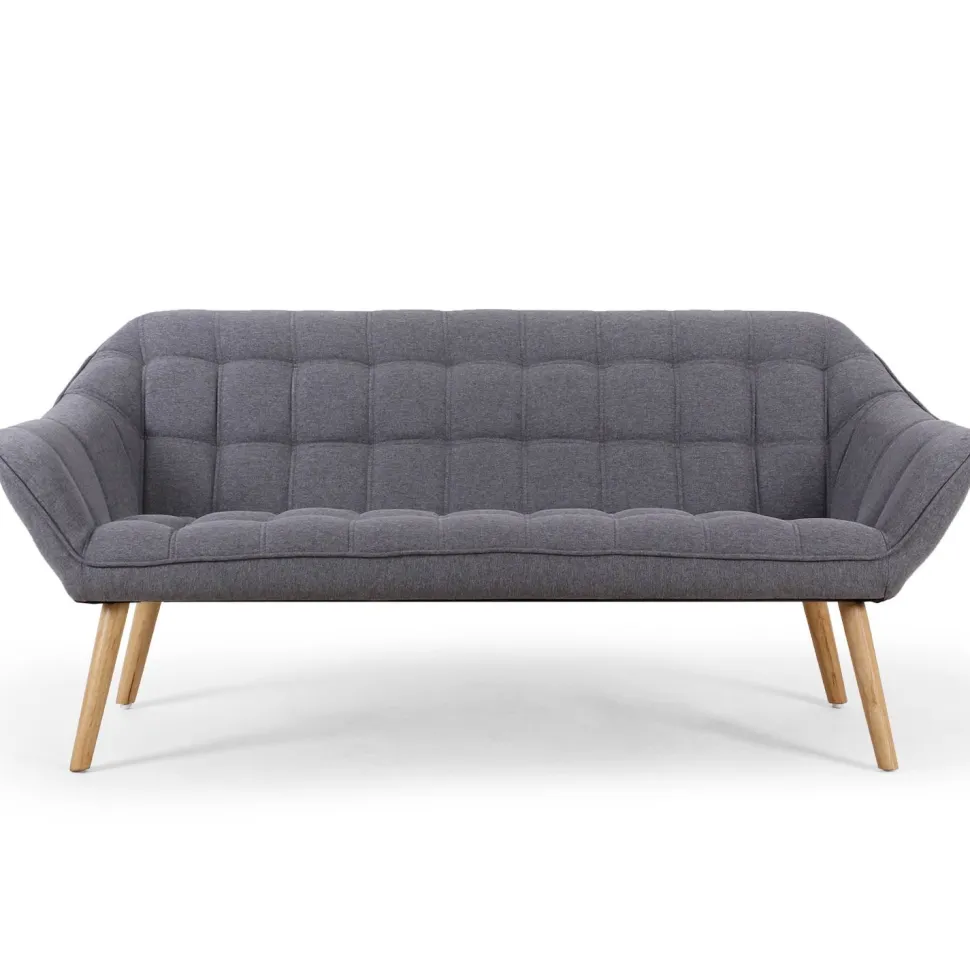 Canapé 3 places Scandinave Zentao Tissu Gris Clair