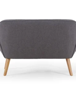 Canapé 2 places Scandinave Zentao Tissu Gris Clair