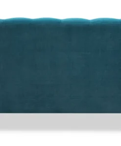 Canapé capitonné 2 places style boudoir Glams Velours Bleu canard