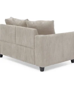 Canapé contemporain 2 places Mozart Velours côtelé Beige