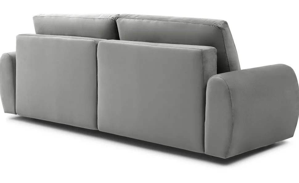 Canapé convertible 3 places Traviata Velours Gris