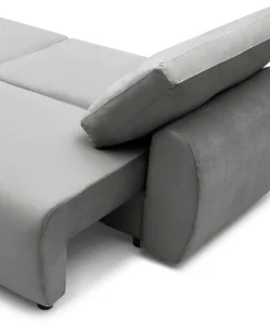 Canapé convertible 3 places Traviata Velours Gris