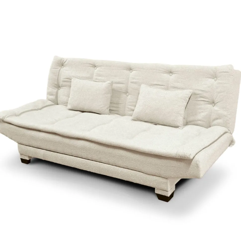 Canapé convertible 3 places Lefkada Tissu texturé Beige