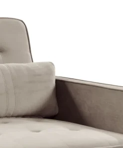 Canapé convertible 2 places Komaria Velours Beige