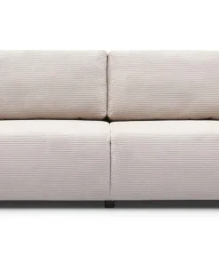Canapé convertible 3 places Traviata Velours côtelé Beige