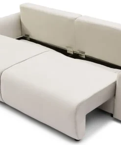 Canapé convertible 3 places Traviata Velours Beige