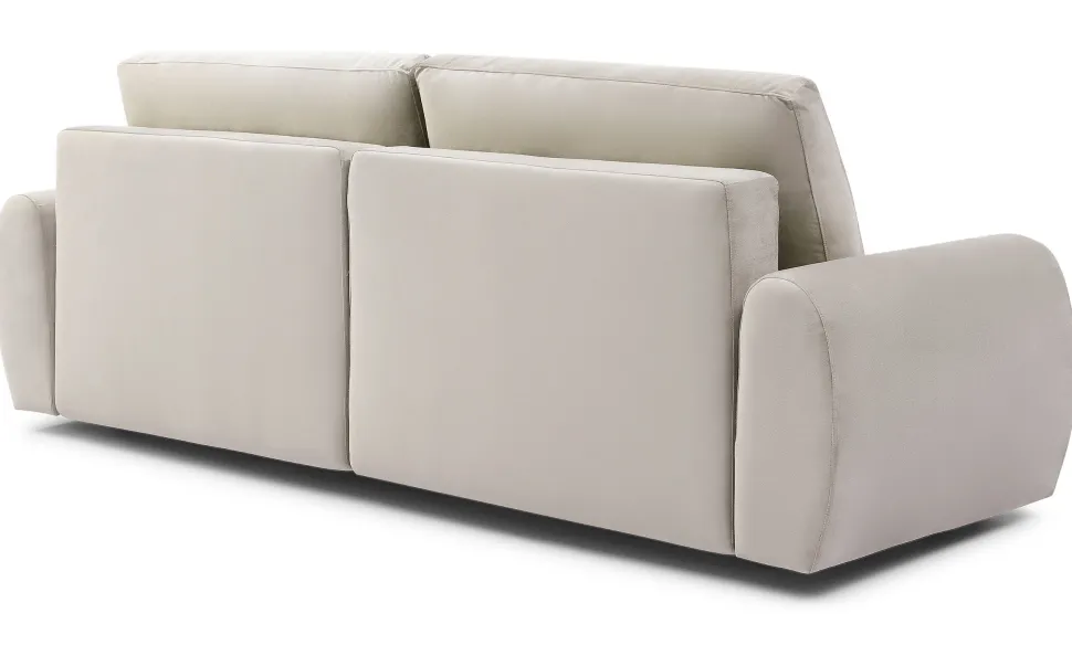 Canapé convertible 3 places Traviata Velours Beige