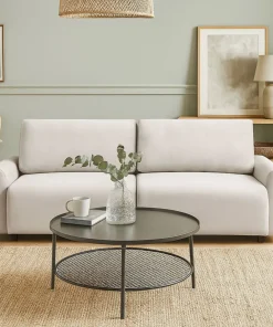 Canapé convertible 3 places Traviata Velours Beige