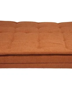 Canapé convertible 3 places Lefkada Tissu texturé Orange terracotta