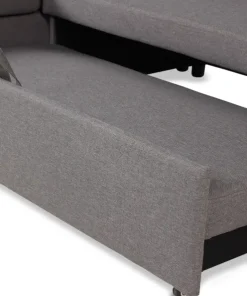 Canapé convertible avec angle réversible Baleares Tissu Gris clair