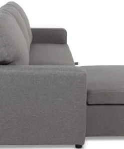 Canapé convertible avec angle réversible Baleares Tissu Gris clair