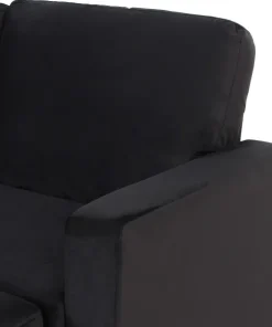 Canapé convertible avec angle réversible Baleares Velours Noir
