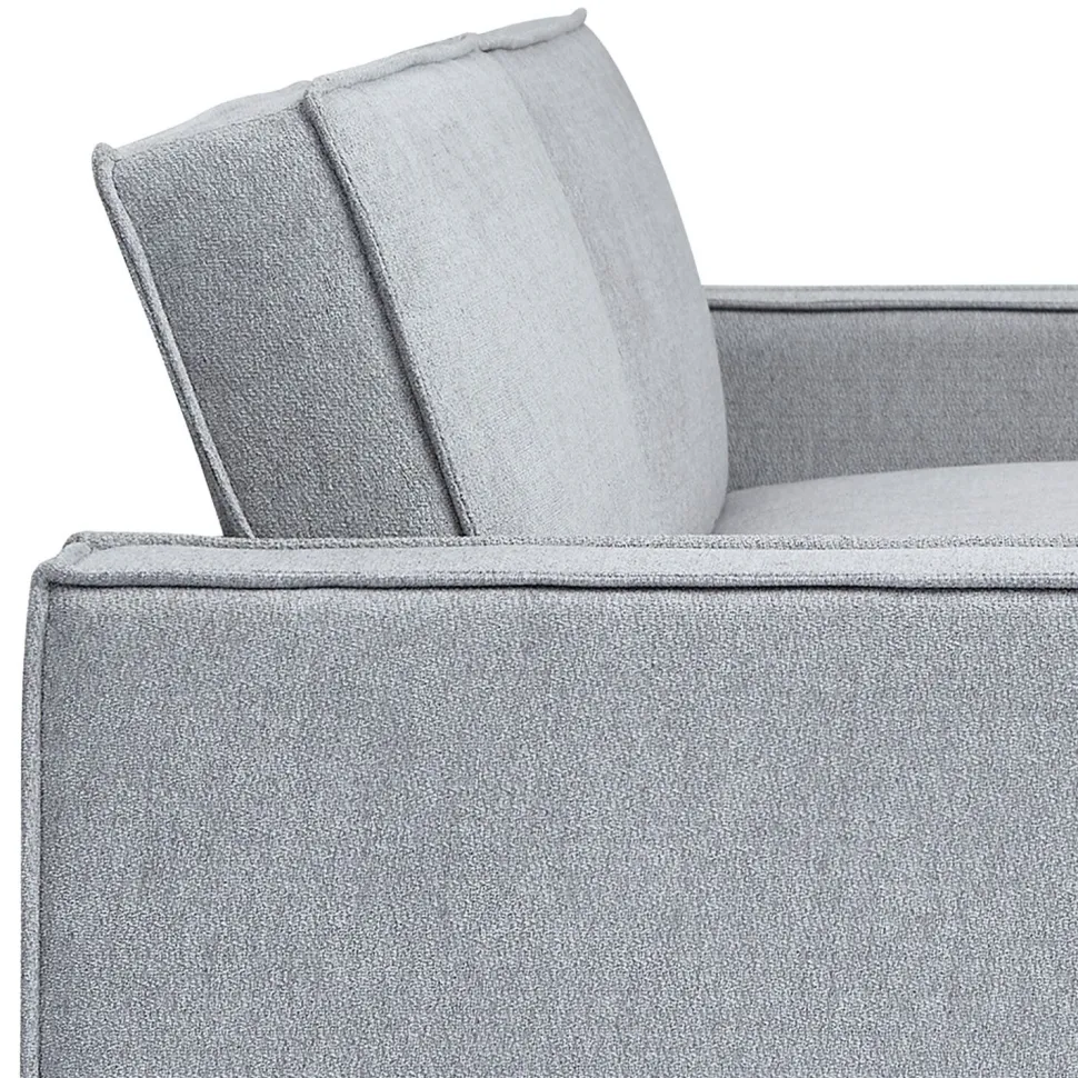 Canapé convertible cic-clac avec angle réversible Pikado Tissu effet lin Gris clair
