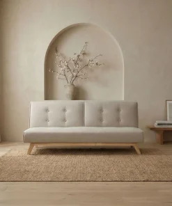 Canapé convertible clic-clac scandinave Yazu Beige