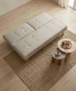 Canapé convertible clic-clac scandinave Yazu Beige