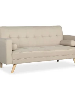 Canapé convertible clic-clac scandinave Slow Tissu Beige