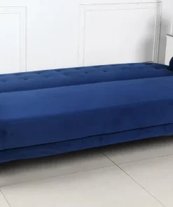 Canapé convertible clic-clac scandinave Helios velours Bleu