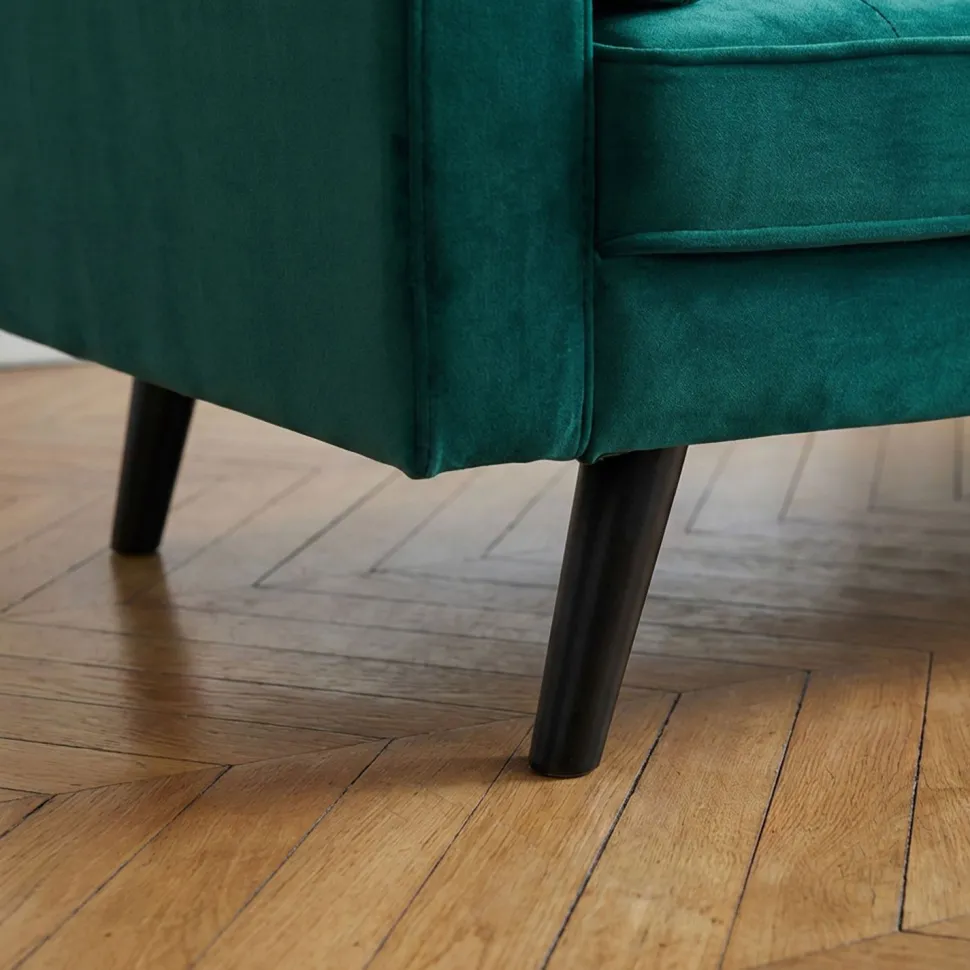 Canapé convertible clic-clac scandinave Slow Velours Vert
