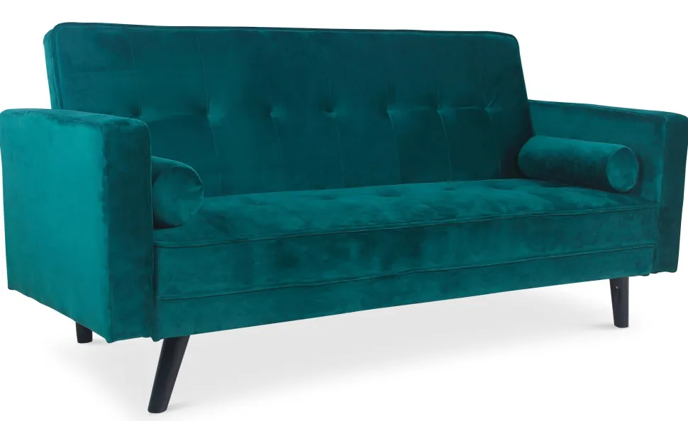 Canapé convertible clic-clac scandinave Slow Velours Vert