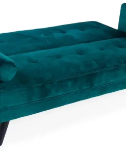 Canapé convertible clic-clac scandinave Slow Velours Vert