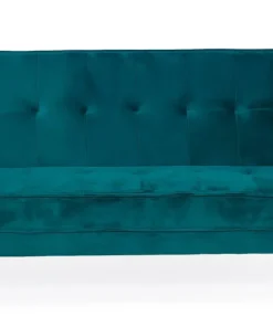 Canapé convertible clic-clac scandinave Slow Velours Vert