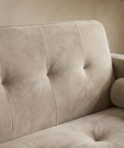 Canapé convertible clic-clac scandinave Slow Velours Taupe