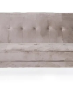 Canapé convertible clic-clac scandinave Slow Velours Taupe
