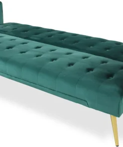 Canapé convertible clic-clac Justy Velours Vert