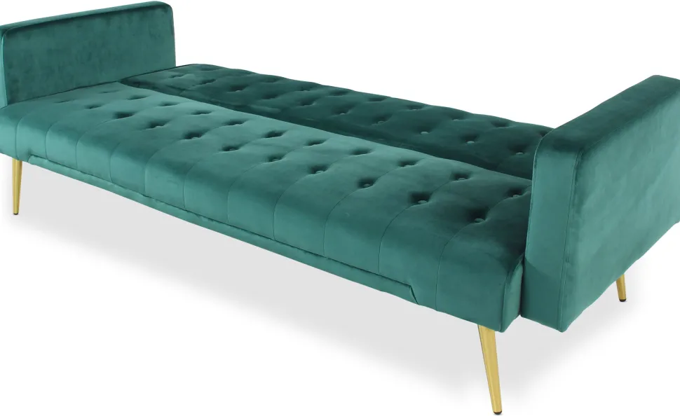 Canapé convertible clic-clac Justy Velours Vert