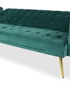 Canapé convertible clic-clac Justy Velours Vert