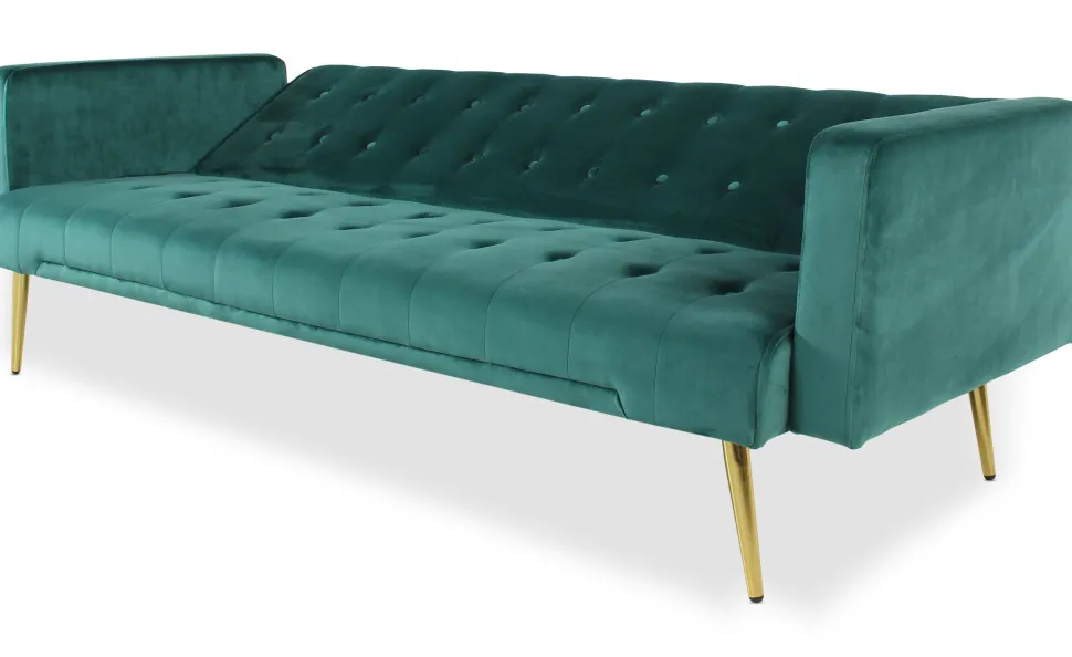 Canapé convertible clic-clac Justy Velours Vert