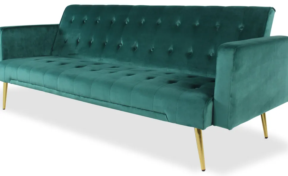 Canapé convertible clic-clac Justy Velours Vert