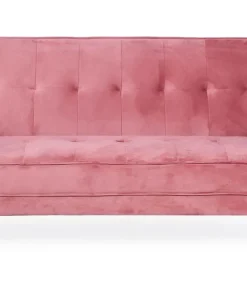 Canapé convertible clic-clac scandinave Slow Velours Rose