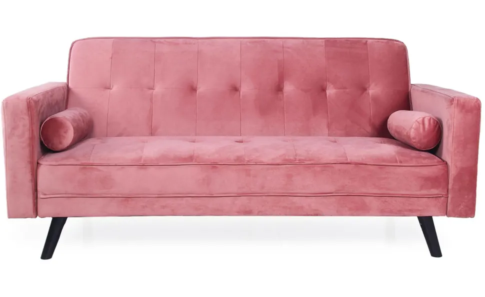 Canapé convertible clic-clac scandinave Slow Velours Rose
