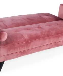 Canapé convertible clic-clac scandinave Slow Velours Rose