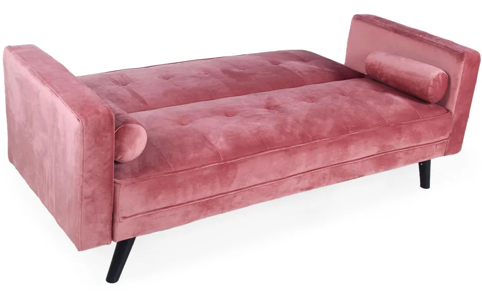 Canapé convertible clic-clac scandinave Slow Velours Rose