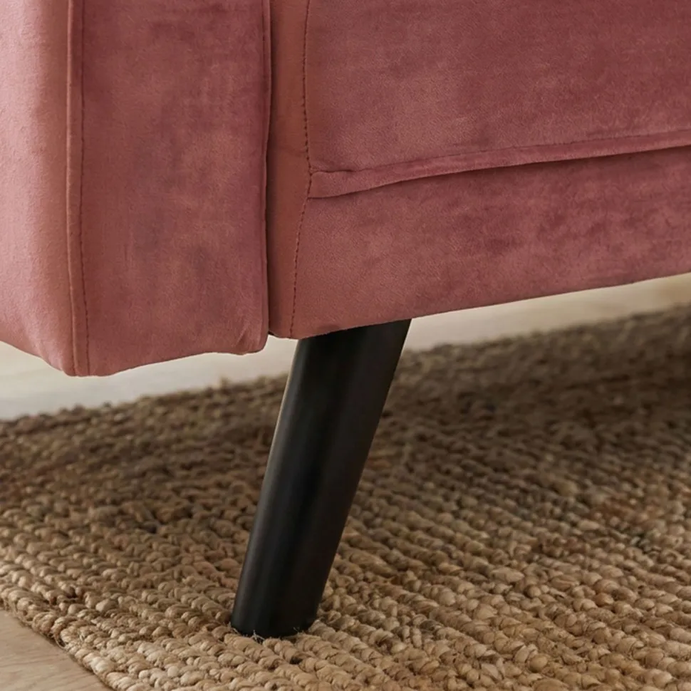 Canapé convertible clic-clac scandinave Slow Velours Rose