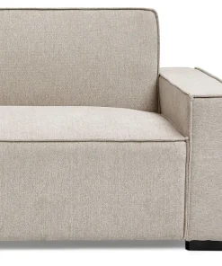 Canapé convertible clic-clac 3 places Pikado Tissu effet lin Taupe clair