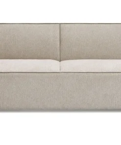 Canapé convertible clic-clac 3 places Pikado Tissu effet lin Taupe clair