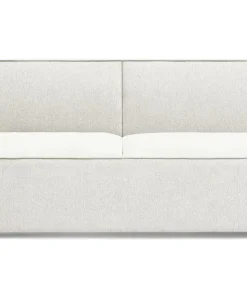 Canapé convertible clic-clac 3 places Pikado Tissu effet lin Crème