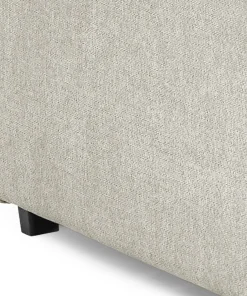 Canapé convertible clic-clac 3 places Pikado Tissu effet lin Crème