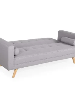 Canapé convertible clic-clac scandinave Slow Tissu Gris clair