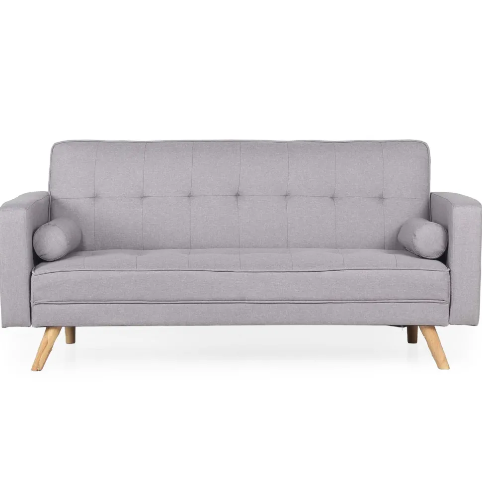 Canapé convertible clic-clac scandinave Slow Tissu Gris clair