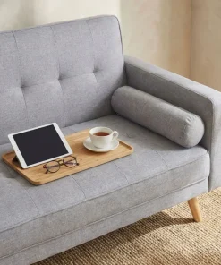 Canapé convertible clic-clac scandinave Slow Tissu Gris clair