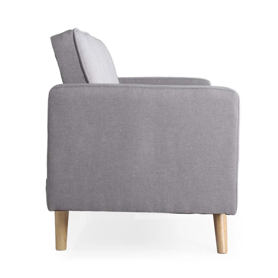Canapé convertible clic-clac scandinave Slow Tissu Gris clair