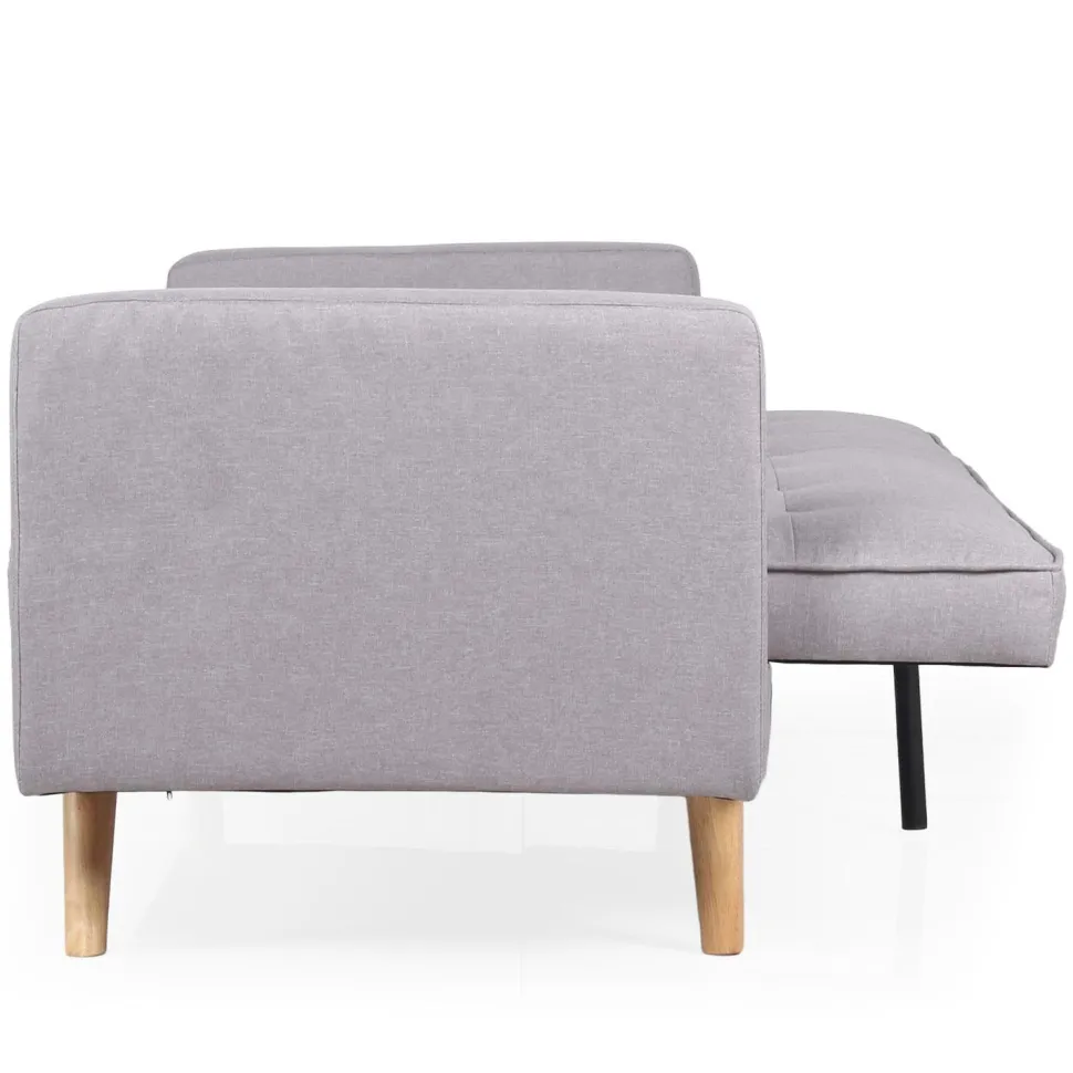 Canapé convertible clic-clac scandinave Slow Tissu Gris clair