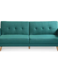 Canapé convertible clic-clac scandinave Refresha Tissu Bleu vert